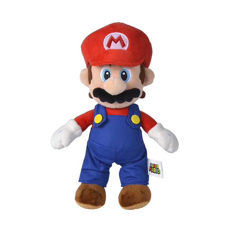 Nintendo - super mario peluche mario bleu rouge 30 cm 